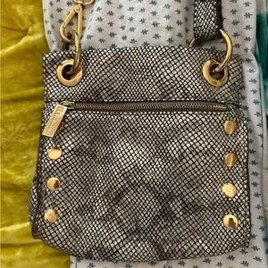 Small Hammitt Metallic silver/gold Snakeskin purse!